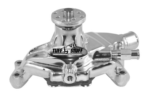 Tuff Stuff Performance Supercool Water Pumps for 1984-1991 CORVETTE - 1635ND Pump, Mechanical, High-Volume, Aluminum, Polished, Short Pump, Chevy, Corvette, Small Block, Each