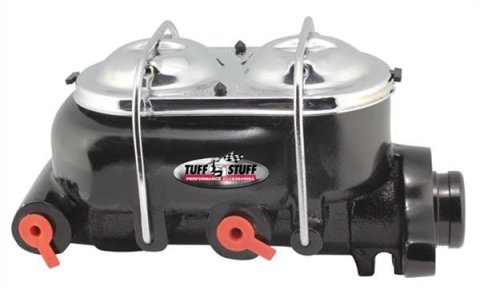 Tuff Stuff Performance Brake Master Cylinders 2020NC Cylinder, Cast Iron, Black, 1.0 in. Shallow Bore, Dual Reservoir, Each