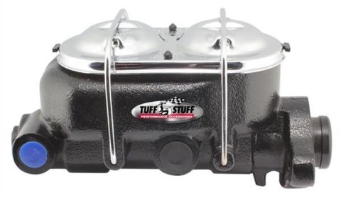 Tuff Stuff Performance Brake Master Cylinders 2071NC Cylinder, Cast Iron, Black, 1.125 in. Shallow Bore, Dual Reservoir, Each