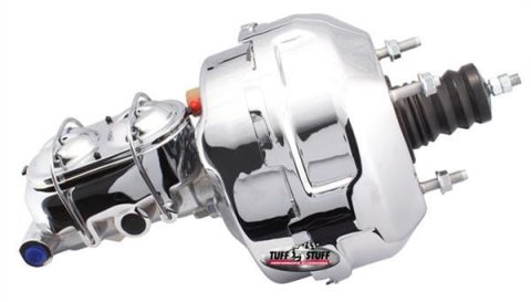 Tuff Stuff Performance Master Cylinder and Brake Booster Combos for 1968-1982 CORVETTE - 2129NA Combo, Chrome, 1.125 in. Bore, 9.0 in. Diameter Booste