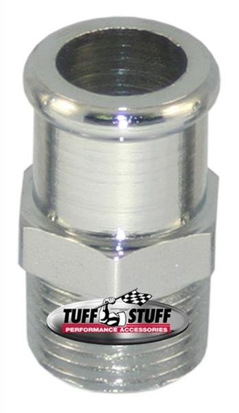 Tuff Stuff Performance Chrome Hose Nipples 4450B Fitting, Adapter, NPT to Barb, Straight, Steel, Chrome, 1/2 in. NPT, 3/4 in. Barb, Each