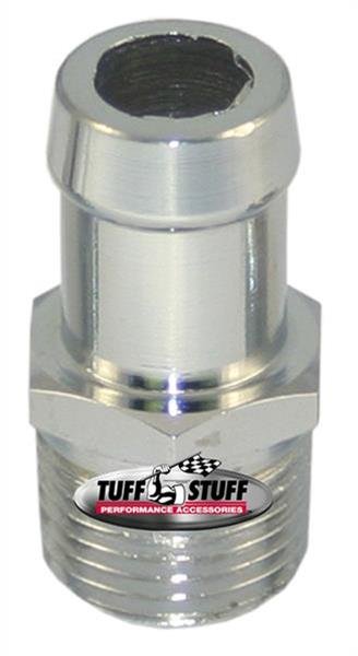 Tuff Stuff Performance Chrome Hose Nipples 4450C Fitting, Adapter, NPT to Barb, Straight, Steel, Chrome, 1/2 in. NPT, 5/8 in. Barb, Each