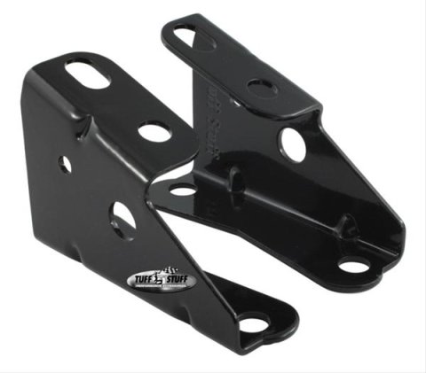 Tuff Stuff Performance Power Booster Mounting Brackets 4650C Brake Brackets, Brackets, Angled, Steel, Black Powdercoated, GM, Pair