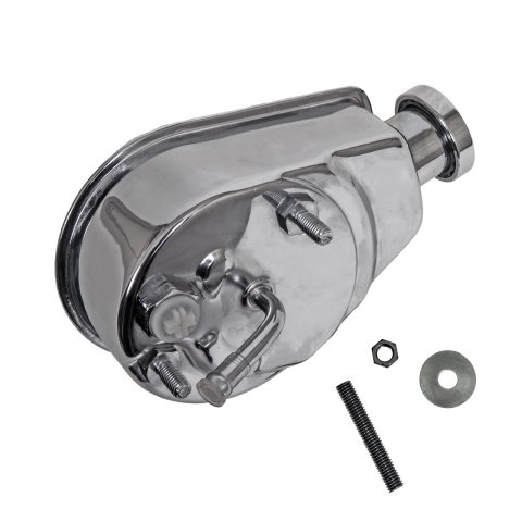 Tuff Stuff Performance Direct Replacement Power Steering Pumps for 1975-1979 CORVETTE - 6178A Pump, Saginaw P Series, Attached Reservoir, Chrome, Chevy, 1975-79 Corvette, Each