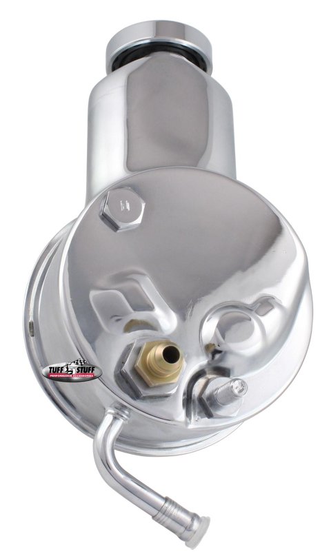 Tuff Stuff Performance Direct Replacement Power Steering Pumps 6195A Pumps, Replacement, Saginaw P Series, Natural, Chrome Reservoir, Standard-volume, Chevy, 5.7L, 6.5L, 7.0L, Each