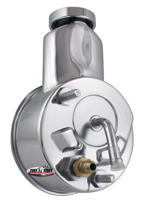 Tuff Stuff Performance Direct Replacement Power Steering Pumps for 1968 CAMARO, 1967-1968 CHEVY II - 6197A Pump, Saginaw P Series, Chrome, Reservoir, Chevy, Each