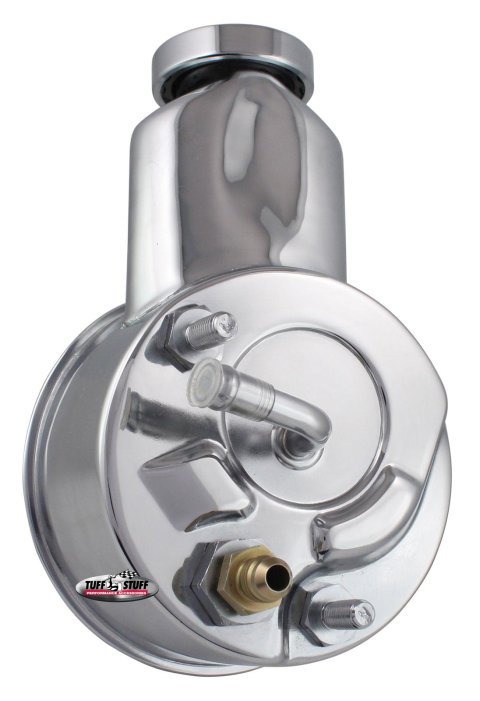 Tuff Stuff Performance Direct Replacement Power Steering Pumps 6198A Pump, Saginaw P Series, Chrome, Reservoir, Chevy, GMC, Each