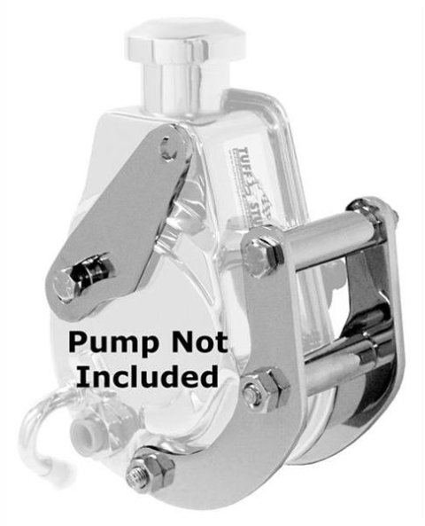 Tuff Stuff Performance Saginaw Power Steering Brackets 6503A Brackets, P Series, Driver Side, Chrome Plated, Chevy, Big Block, Kit