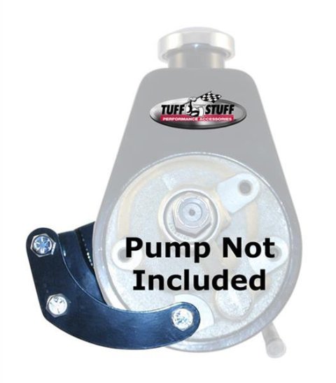 Tuff Stuff Performance Saginaw Power Steering Brackets 6504B Brackets, P Series, Driver Side, Black Powdercoated, Chevy, Small Block, Kit