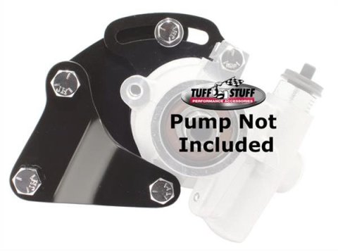 Tuff Stuff Performance Type II Power Steering Pump Brackets 6505B Brackets, GM 2, Driver Side, Black Powdercoated, Chevy, Big Block, Kit