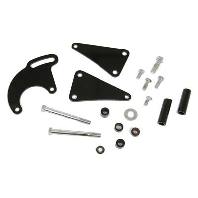 Tuff Stuff Performance Saginaw Power Steering Brackets 6508B Brackets, P Series, Driver Side, Black Powdercoated, Chevy, Small Block, Kit