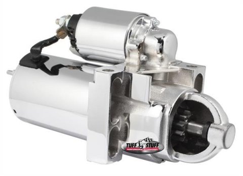 Tuff Stuff Performance Full-Size Starters 6510NA Starter, Gear Reduction, Full Size, Staggered Mounting, Chrome, Chevy, Small Bock, Big Block, Each