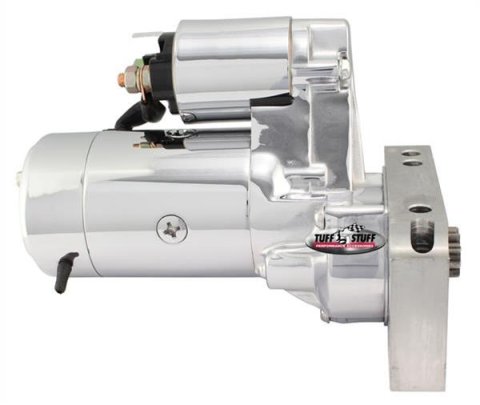 Tuff Stuff Performance Gear Reduction Starters 6772A Starter, Mini, Reduction, 2.6 HP, Inline Mounting, Chrome, Chevy, Small Block, Big Block, Each