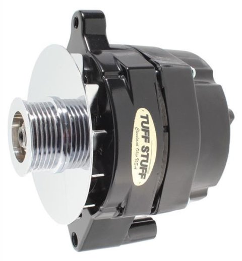 Tuff Stuff Performance High-Amp Output Stealth Black Alternators 7068RF6G Alternator, Internal Regulator, 100 Amp, One Wire, Serpentine, Black, Ford, Lincoln, Mercury, Each