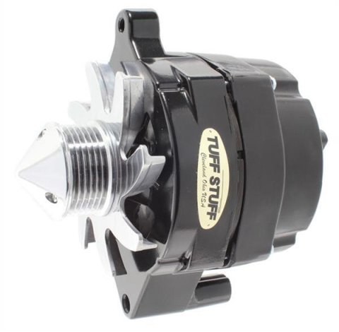 Tuff Stuff Performance Silver Bullet Stealth Black Alternators 7069FBULL6G Alternator, Powdercoated, 140 Amps, Serpentine, Ford, Lincoln, Mercury, Each