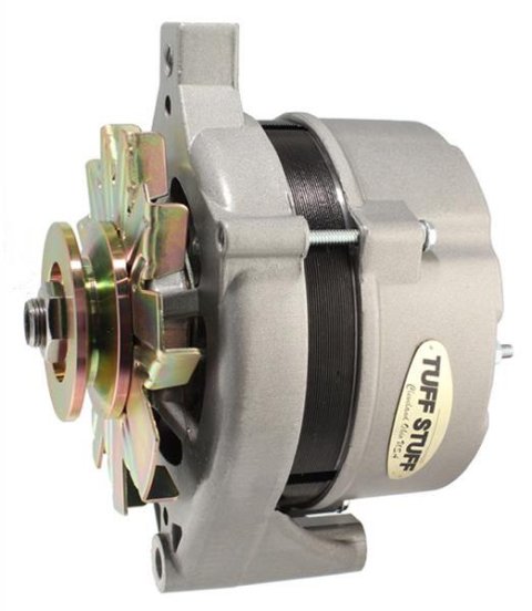 Tuff Stuff Performance High-Amp Output Factory Cast-Plus Alternators 7078 Alternator, Natural Finish, 70 Amps, V-Belt Pulley, Ford, Lincoln, Mercury, Each