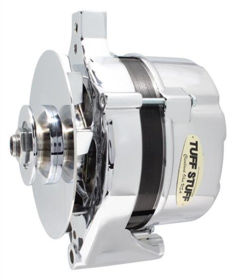 Tuff Stuff Performance High-Amp Output Alternators 7078NA Alternator, Chrome, 70 Amps, V-Belt, Ford, Lincoln, Mercury, Each