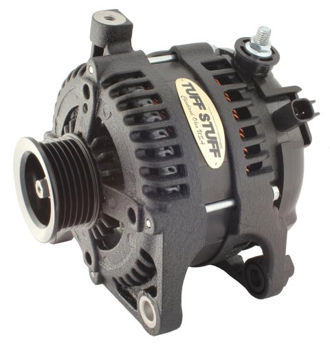 Tuff Stuff Performance Mudder Wrangler JK High-Amp Alternators for 2007-2011 WRANGLER - 7513B Alternator, Mudder, 175 Amp, 6G, Black Wrinkle Powdercoat, 2007-11 Jeep JK, Each