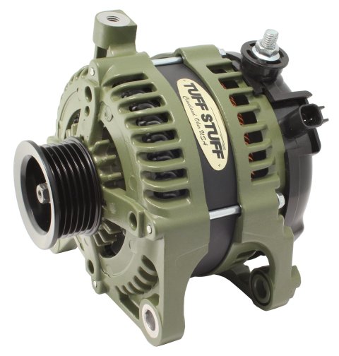 Tuff Stuff Performance Mudder Wrangler JK High-Amp Alternators for 2007-2011 WRANGLER - 7513G Alternator, Mudder, 175 Amp, 6G, Army Green Powdercoat, 2007-11 Jeep JK, Each