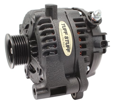 Tuff Stuff Performance Mudder Wrangler JK High-Amp Alternators 7514B Alternator, Mudder, 175 Amp, 6G, Black Wrinkle Powdercoat, 2012-18 Jeep JK, Each