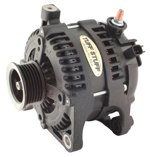 Tuff Stuff Performance Mudder Wrangler JK High-Amp Alternators for 2007-2011 WRANGLER - 7515B Alternator, Mudder, 250 Amp, 6G, Black Wrinkle Powdercoat, 2007-11 Jeep JK, Each