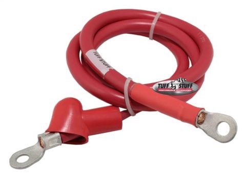 Tuff Stuff Performance Heavy Duty Charge Wires 754436 Alternator Wiring Kits, Wire, Replacement, Duty, 3 ft. Length, 4-gauge, Copper Core, Red Jacket,