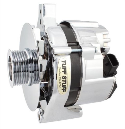 Tuff Stuff Performance High-Amp Output Alternators 7716B Alternator, Chrome, 100 amps, Serpentine, Ford, Mercury, Each