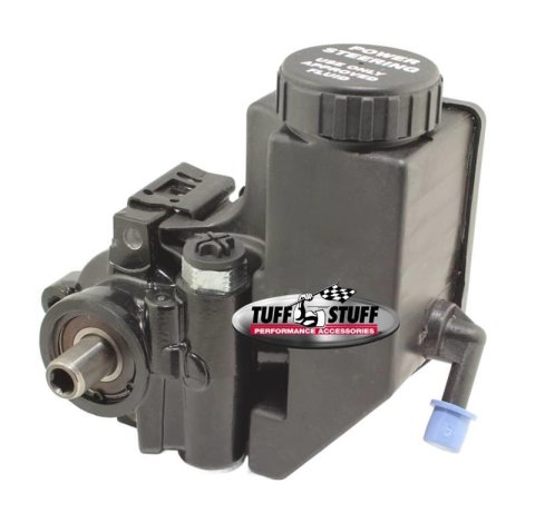 Tuff Stuff Performance Power Steering Pumps 7890BK Type II Pump 6175ALB-7 And 6175ARES Assembled, Black Powder Coated