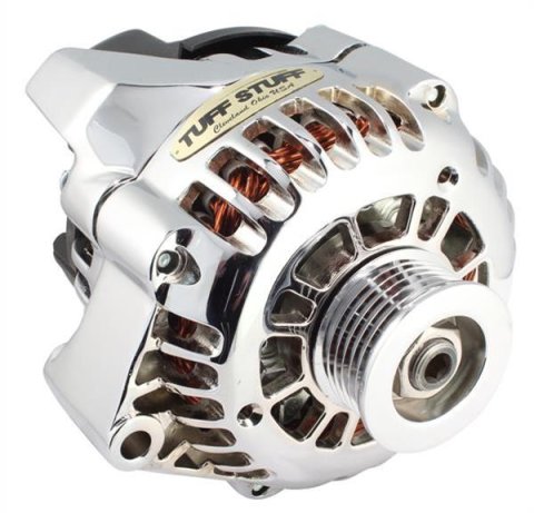Tuff Stuff Performance High-Amp Output Alternators for 1998-2001 CAMARO, FIREBIRD - 8242NAP GM alternator LS1 125 amp O.E.M. repl. polished aluminum