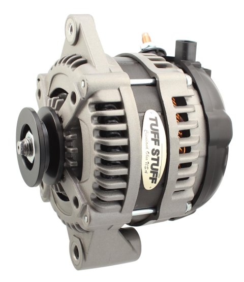 Tuff Stuff Performance MAX AMP Output Factory Cast-Plus Alternators 8319FC1G1W Alternator, 225 AMP, 1-Groove, 1-Wire, Natural, V-Belt Pulley, Each