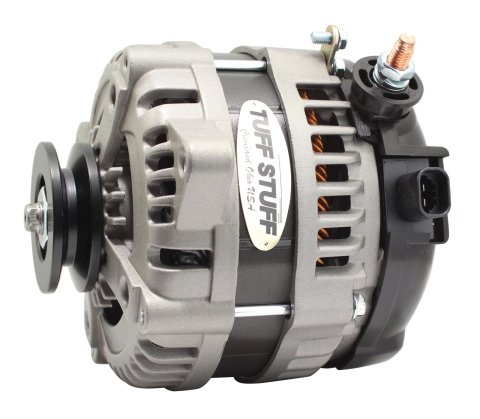 Tuff Stuff Performance MAX AMP Output Factory Cast-Plus Alternators 8321FC1G1W Alternator, 225 AMP, 1-Groove, 1-Wire, Natural, V-Belt Pulley, Center Offset, Each