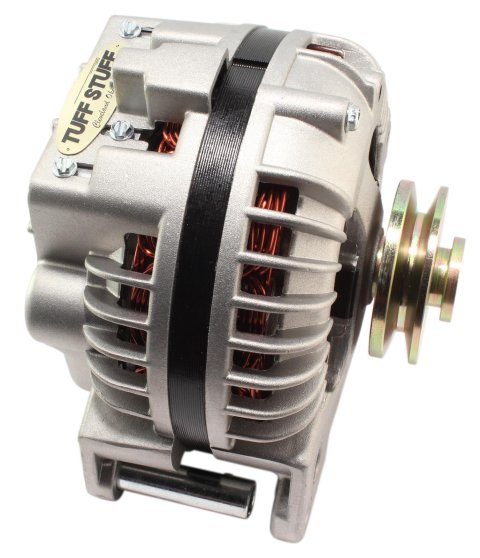 Tuff Stuff Performance High-Amp Output Factory Cast-Plus Alternators 8509DSP Alternator, One-Wire, 100 Amps, 1-Groove V-Belt, Natural Finish, Chrysler, Dodge, Plymouth, Each