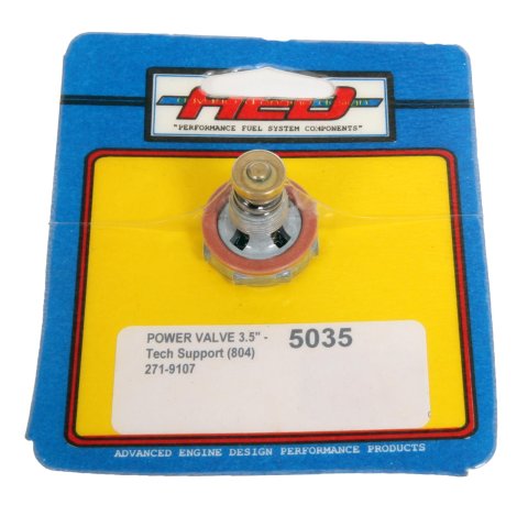 AED Carburetor Power Valves 5035 Valve, High Flow, Single Stage, 3.5 in. Hg, with Gasket, Each