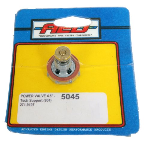 AED Carburetor Power Valves 5045 Valve, High Flow, Single Stage, 4.5 in. Hg, with Gasket, Each