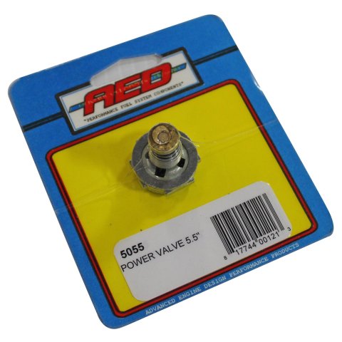 AED Carburetor Power Valves 5055 Valve, High Flow, Single Stage, 5.5 in. Hg, with Gasket, Each
