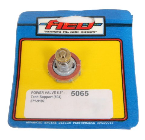 AED Carburetor Power Valves 5065A Valve, High Flow, Single Stage, 6.5 in. Hg, with Gasket, Alcohol, Each