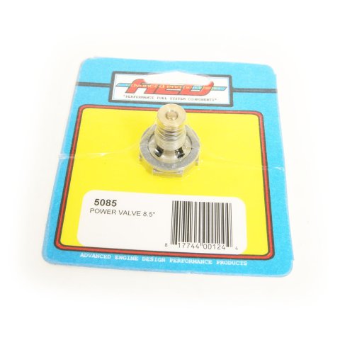 AED Carburetor Power Valves 5085 Valve, High Flow, Single Stage, 8.5 in. Hg, with Gasket, Each
