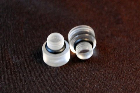 AED See-Through Bowl Sight Plugs 5170 Plugs, Fuel Bowl, Clear, Plastic, Holley, 2300, 4150, 4150 HP, 4160, 4500, 4500 HP, Pair