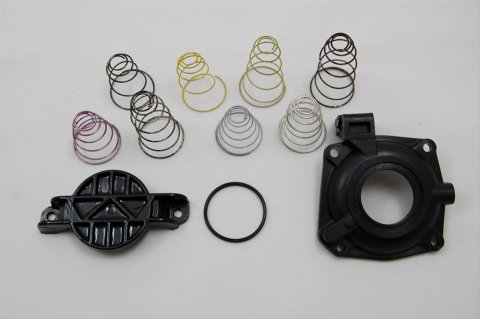 AED Vacuum Secondary Quick-Change Kits with Springs 5585 Cover, Quick-Change, Plastic, Black, Holley 4150/4160, Carburetors, Kit