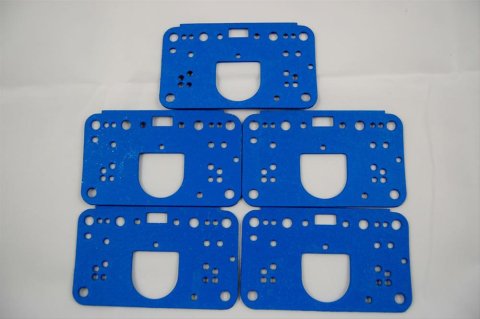 AED Non-Stick Metering Block Gaskets 5846 Gaskets, Block, Blue Fiber, Reusable, Holley, Primary/Seconday, Holley, Set of 5
