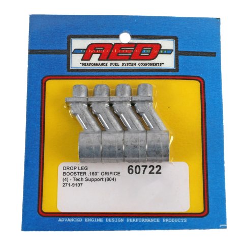 AED Drop-Leg Carburetor Boosters 60722 Boosters, 0.160 in., Holley, 4150, Set of 4