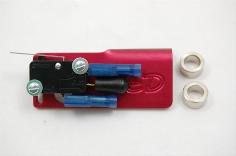 AED Billet Nitrous Activation Switch and Bracket Kits 6087 Switch, Bracket, Red Anodized, Holley 4500, Kit