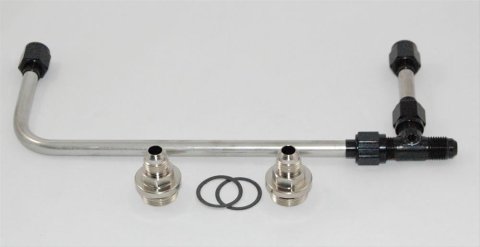 AED Stainless Fuel Line Kits 60945BK Line, Hard Steel, Holley, 4150, 4150 HP, -6 AN Inlet, Kit