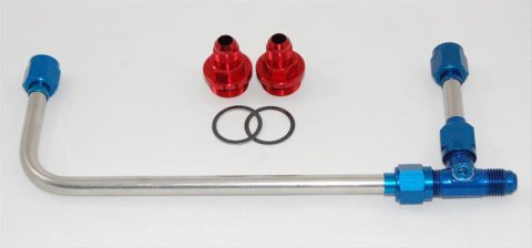 AED Stainless Fuel Line Kits 60946 Line, Hard Steel, Holley, 4160, -6 AN Inlet, Kit