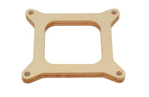 AED Birchwood 0.5 Inch Carburetor Spacer 6150 Spacer, Wood, 0.500 in. Thick, Open, Square Bore, Each