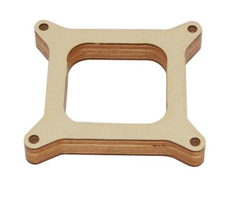 AED Birchwood 1 Inch Carburetor Spacer 6170 Spacer, Wood, in. Thick, Open, Square Bore, Each