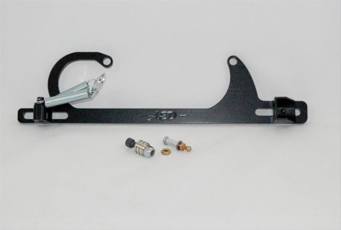 AED Billet Throttle Linkage and Spring Brackets 6600BK Cable Bracket, Aluminum, Black Anodized, Holley, 4150, Fits GM Cable, Each