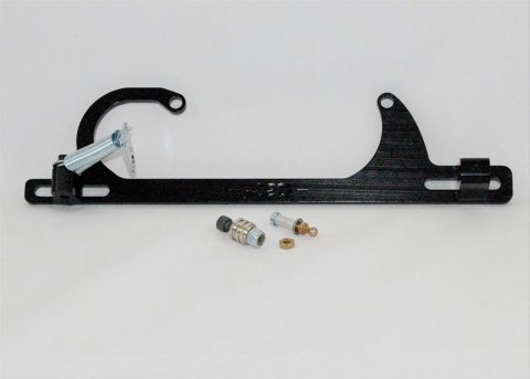 AED Billet Throttle Linkage and Spring Brackets 6602BK Cable Bracket, Aluminum, Black Anodized, Holley, 4150, Universal, Each
