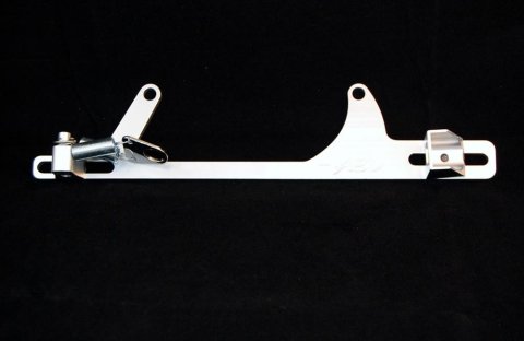 AED Billet Throttle Linkage and Spring Brackets 6605C Cable Bracket, Aluminum, Clear Anodized, Holley, 4500, Fits GM Cable, Each