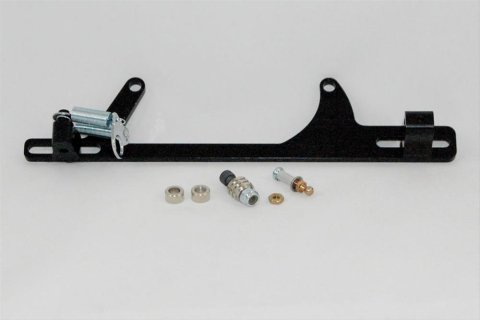 AED Billet Throttle Linkage and Spring Brackets 6607BK Cable Bracket, Aluminum, Black Anodized, Holley, 4500, Universal, Each